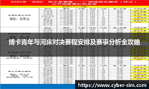 博卡青年与河床对决赛程安排及赛事分析全攻略