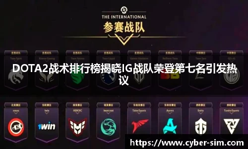 DOTA2战术排行榜揭晓IG战队荣登第七名引发热议
